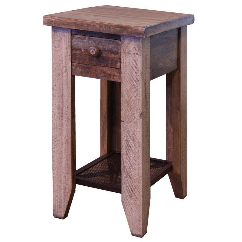 Table d'appoint antique avec 1 tiroir