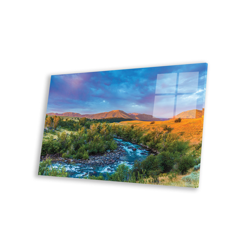 Stillwater River Montana - impression, Acrylique, H 16 po x l 24 po x P 0,25 po