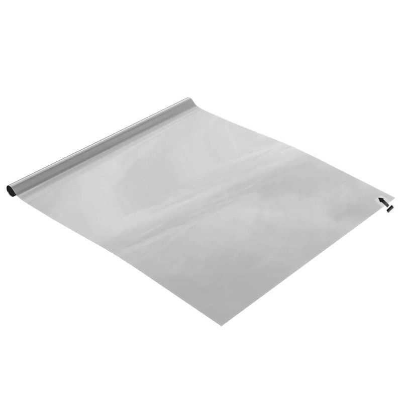 Solar Film Static Reflective Effect Privacy Window Film Silver PVC, 60cm H x 2000cm W