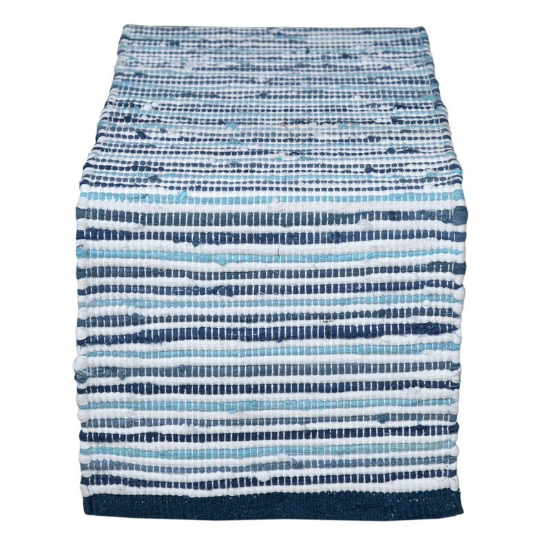 Chemin de table Mohr, Bleu / blanc