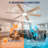 60" 6 Blade Ceiling Fan With Remote Control And Led Light-981423396-981423419