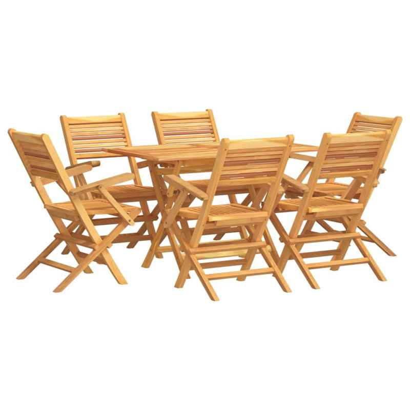 Baysden 6 - Person Teak Patio Dining Set with Rectangular Table