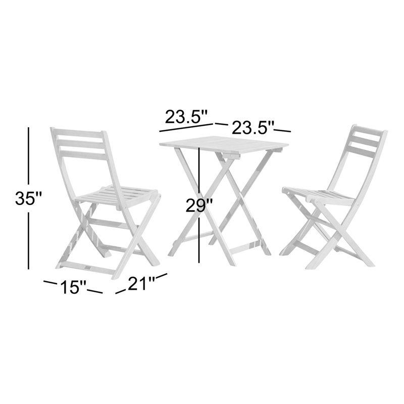 Ensemble bistro long pour 2 personnes 23,5 po Obermeyer, Espresso