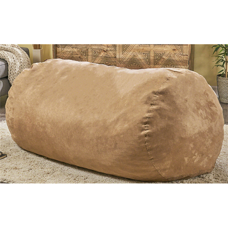 Fauteuil à billes cylindrique en suède Jasper