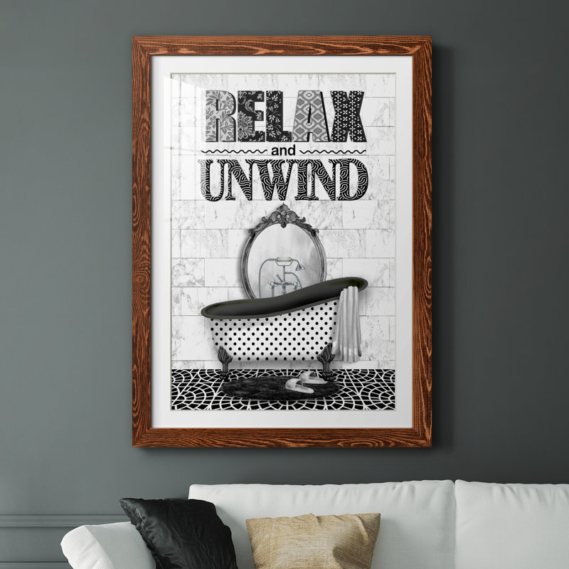 «Relax and Relax» - Cadre photo, H 37,5 po x l 27,5 po x P 1,5 po, Cadre érable