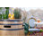 Napa 27" Outdoor Concrete Column Propane Fire Pit 40,000 BTU - Includes Lava Rocks & PVC Cover