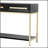 Entryway Table, Console Table with Two Drawers, Retro Hallway Table with Striking Geometric Design for Entryway and Living Room (Black)-451607860