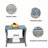 Outdoor patio Furniture 1 Coffee Table with clear tempered glass -1879693448-1890828134