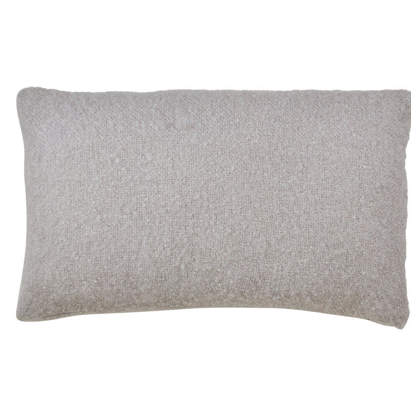 Pink Faux Mohair Rectangular Throw Pillow, 14 x 23 in