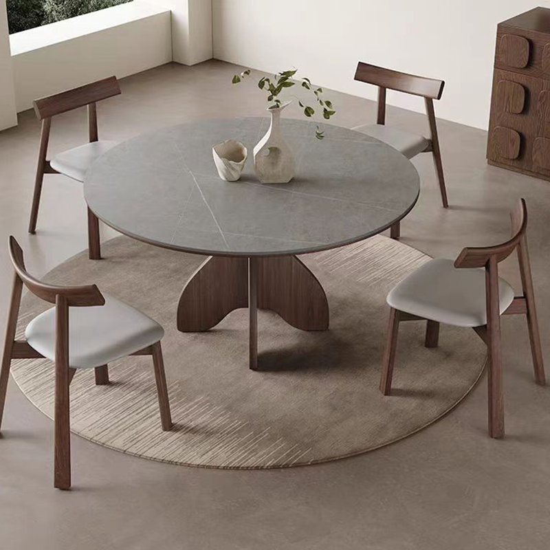 Combinaison de table ronde et de chaise légère et luxueuse, H 29,52 po x L 53,14 po x l 53,14 po
