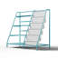 80cm H x 90cm W Metal Bookcase-309292614