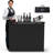Black Rectangular Metal Patio Folding Bar Table