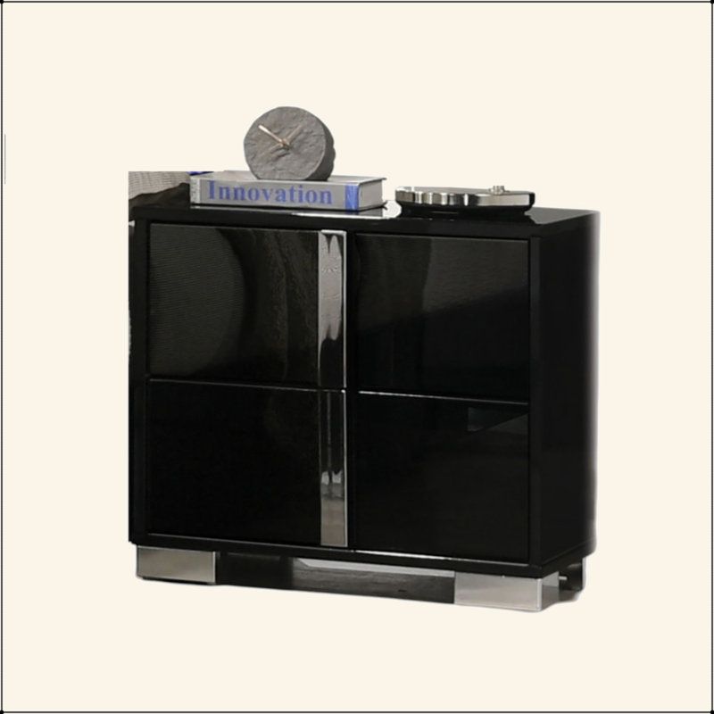 Table de chevet contemporaine classique 1pc, Noir
