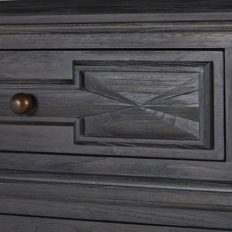Ezekiel 2 - Door Accent Cabinet, Cerused Forest Black