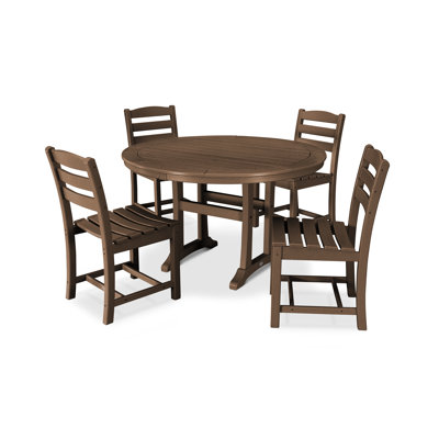 POLYWOOD La Casa Café 5-Piece Side Chair Dining Set