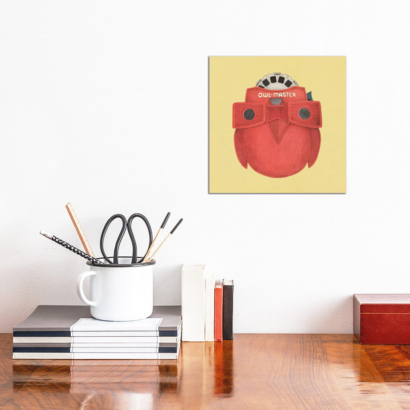 Owl Master by Terry Fan - Wrapped Canvas Painting, 30.48 cm H x 30.48 cm W