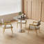 Table bistro ronde et moderne avec plateau en faux marbre, assemblage facile, structure en métal robuste, pour les petits espaces-1479408595