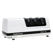 The Chef'sChoice Model 323 Commercial Electric Knife Sharpener is a  cost-effective alternative to sharpening services for small commercial  kitchens, delicatessens and caterers. This professional two-stage Diamond  Hone knife sharpener sharpens both