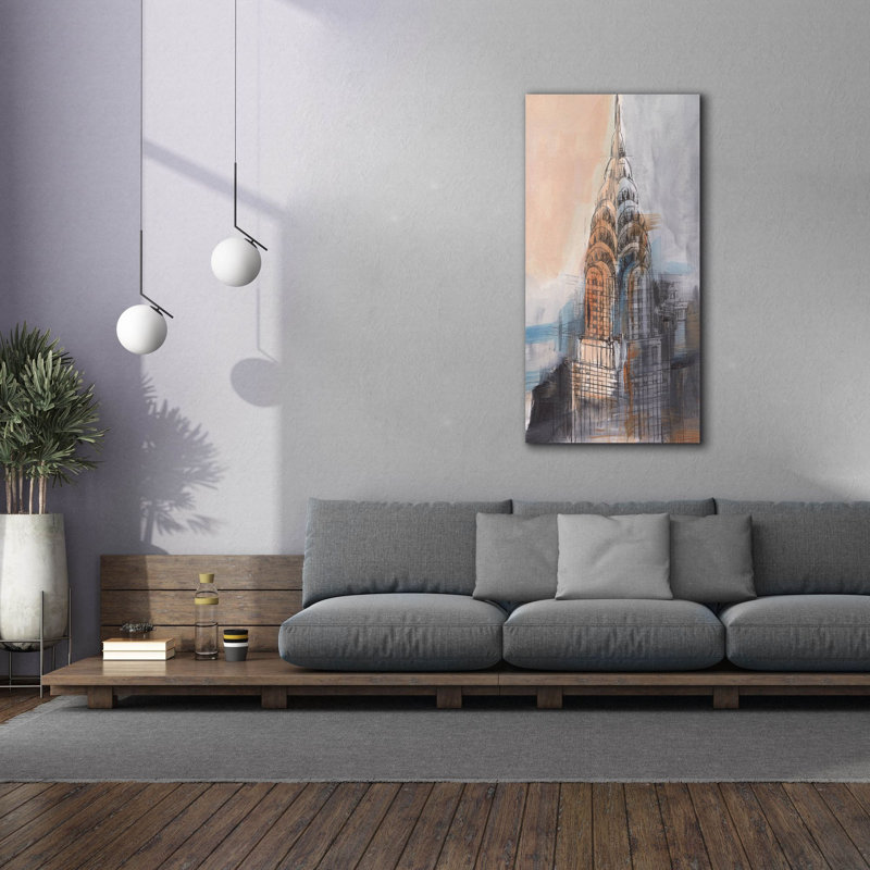 «Skyscraper Heights 1» par Ethan Harper, art mural sur toile, H 60 po x l 30 po