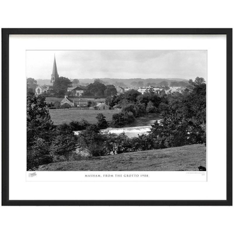 Masham, From The Grotto 1908 - Single Picture Frame Print, 28cm H x 36cm W x 2.3cm D