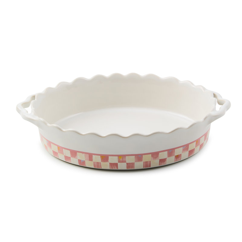 Courtly Check Everyday Oval Baker, White/Pink