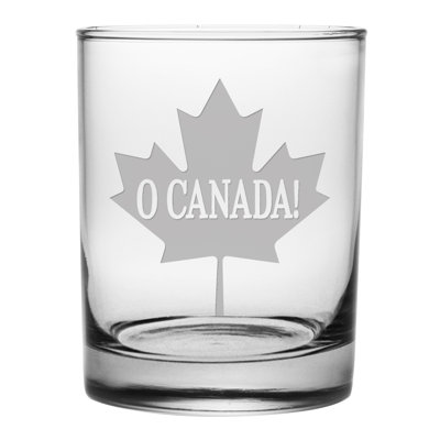 O Canada! Maple Leaf 14oz. Whiskey Glass Set