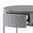 Grey High Gloss And Chrome End Table With Drawer
