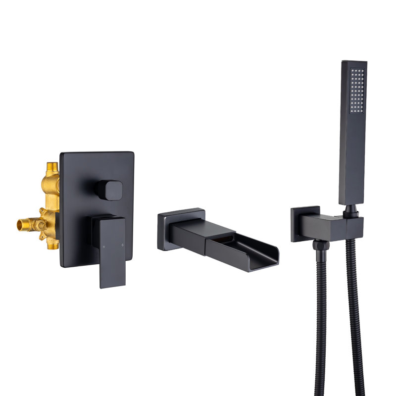 Garniture de bec de baignoire murale