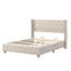 Lit plateforme Mirestone avec garniture cloutée et tête de lit moelleuse-652895318-652895323