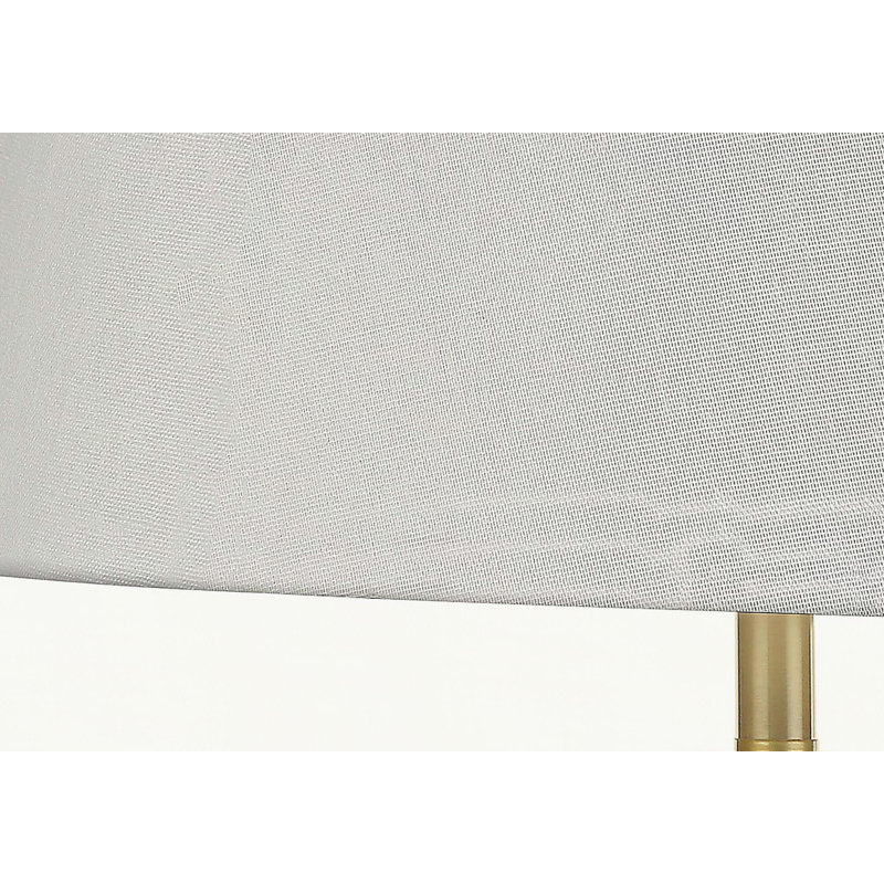 Lighting, h 26 po, lampe de table, céramique blanche, abat-jour ivoire / crème, transitionnel