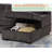 120" Chenille Suqare Arm Sectional Sleeper Sofa U Shaped Sectional Sofa With Pull Out Sleeper Bed With Storage Chaise-1539738128