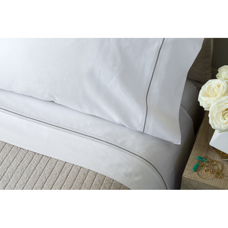 Bella Percale Sheet Set, Raffia/White, King Sheet Set + 2 Pillowcases
