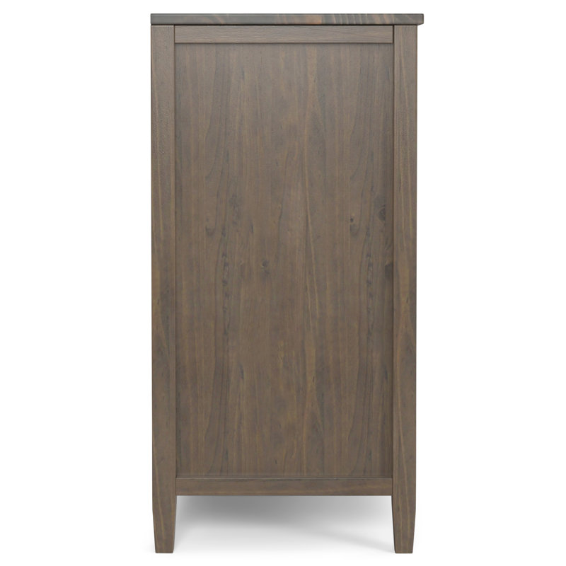 Smoky Brown Solid Wood 54" Transitional Sideboard with Storage