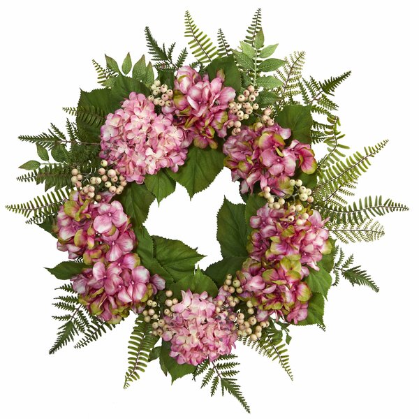 One Allium Way® Faux Berry Plastic 24'' Wreath & Reviews | Wayfair