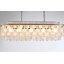 Lustre linéaire Avara - Nickel poli - Cristal transparent avec coquille de Capiz