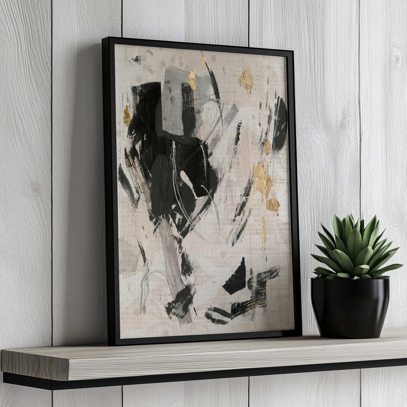 Motif «Emotion I» par June Erica Vess, reproduction d'art, Open Corner Framed Print without Mat Paper, Silver, 18" H x 12" W