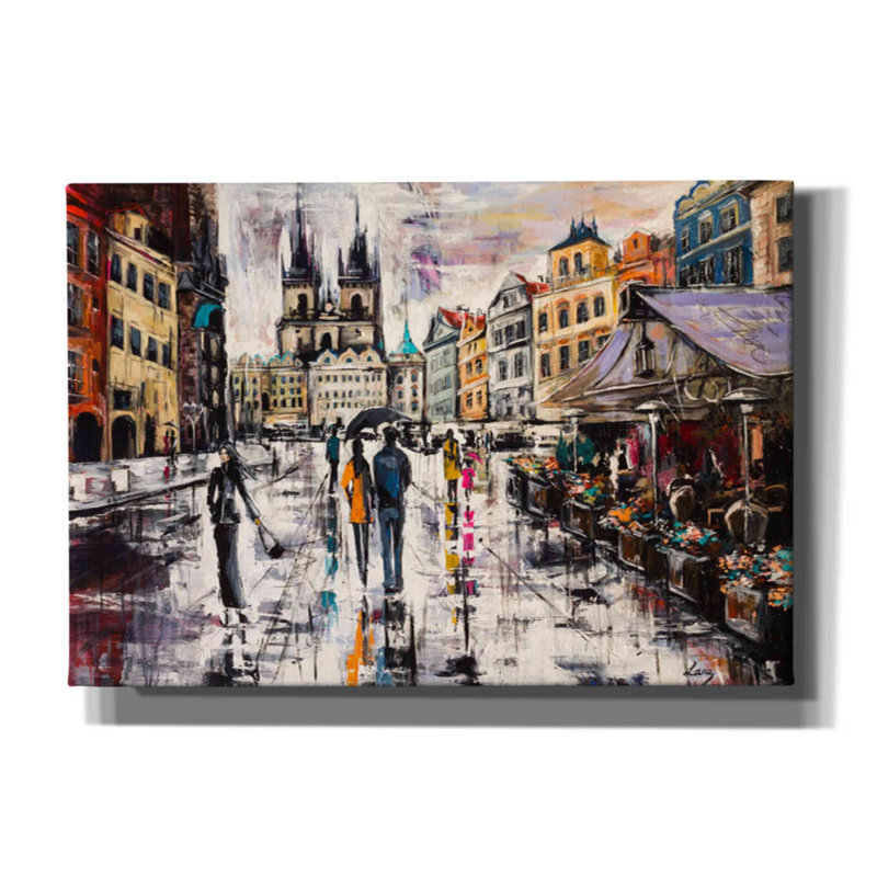 «Prague», art mural sur toile, H 18 po x l 26 po x P 0,75 po