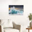 Crashing Ice Wave Dramatic Abstract Contemporary Nature Ocean Wall Art Print 1 Piece Wrapped Canvas Wall Art-1307608668