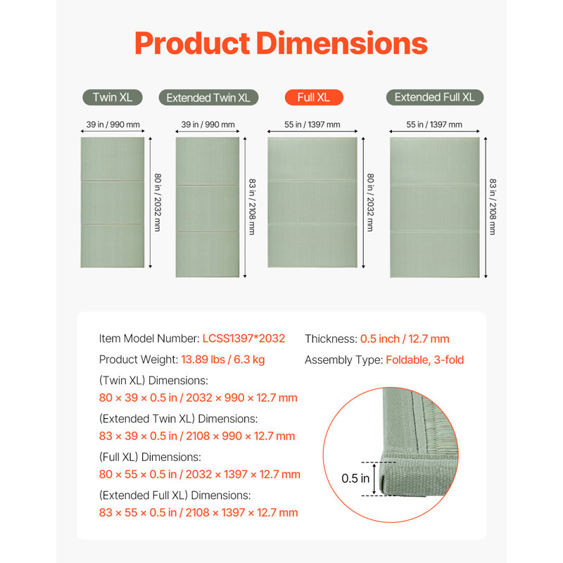  Matelas pliable et antidérapant, Double, Vert