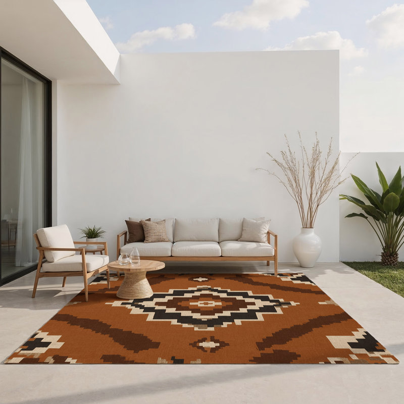 Tapis intérieur et extérieur Cactus Bloom, Rectangle 1 pi 6 po x 2 pi 6 po
