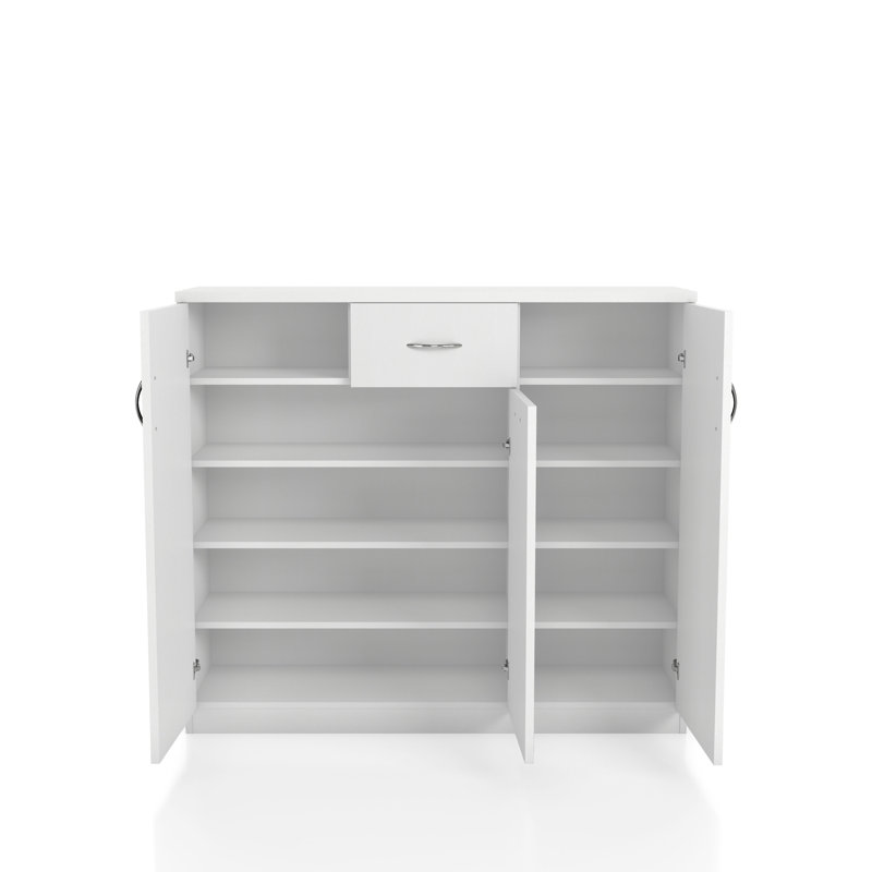 24 Pair Shoe Storage Cabinet, White