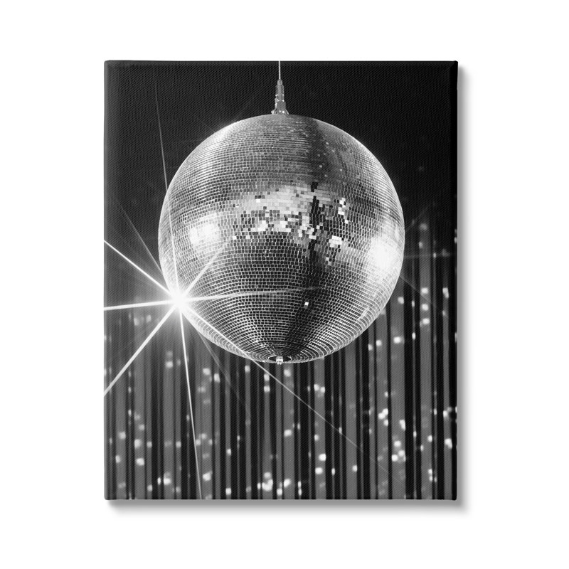 Boule disco noire, H 30 po x l 24 po x P 1,5 po