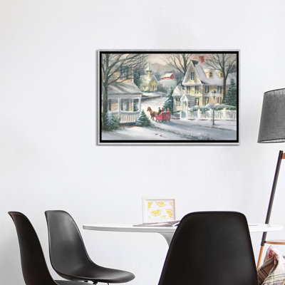 Reproduction d’art « village Sleigh Rider » par George Bjorn