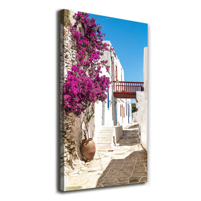 Greek Streets - Wrapped Canvas Print