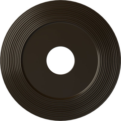 Endurathane Adonis Ceiling Medallion, 16 1/8"OD x 3 5/8"ID x 1"P (Fits Canopies up to 10 1/4"), Hand-Painted Stone Hearth Finish