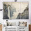 Beige et gris Simple Cliff Waterfall I - Ensemble de décoration murale cascade-107741128-107741130