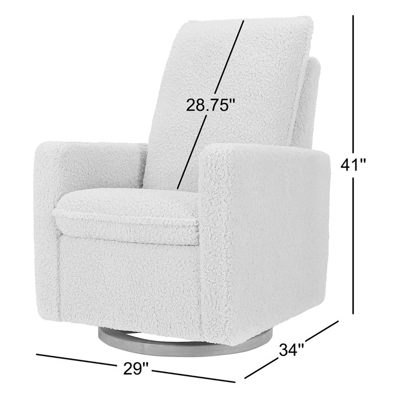 Fauteuil oscillant pivotant Cali, Crème tissage écologique / base noire