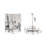 Modern 6 Light Chrome Crystal Chandelier-22986193