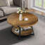 Jahaira Round Coffee Table with 2-Tier Storage Shelves-475042106