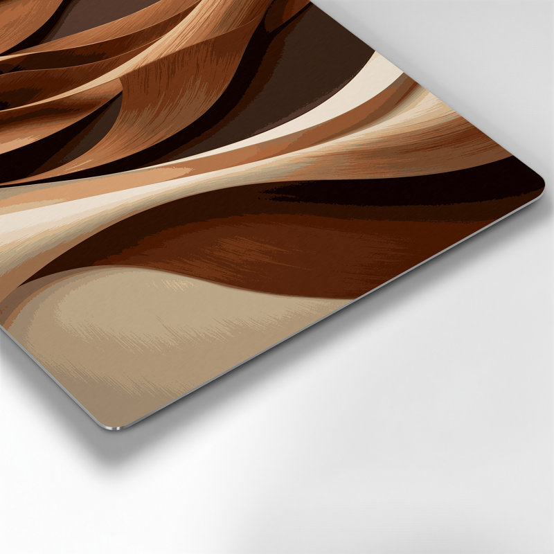 Abstract Landscape 18 Brown Metal Wall Art, 16" H x 20" W